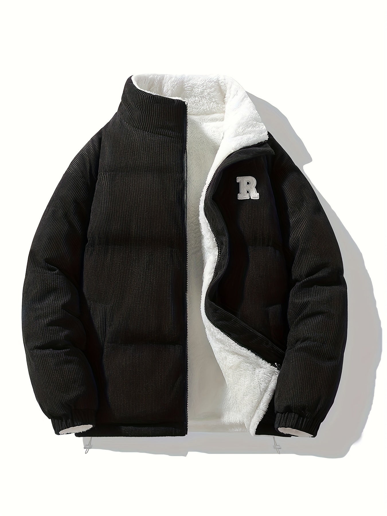 Chaqueta Reversible de Cuello Alto , Unisex y Versátil, Con Bajo y Puños Elásticos, Cuello Alto Estructurado, Diseño Moderno y Único,
