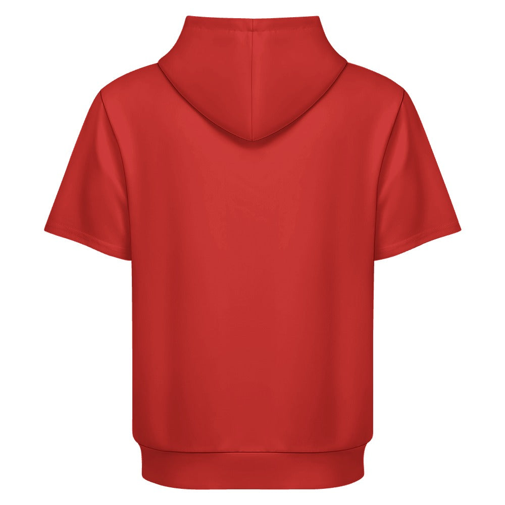 Sudadera con capucha y manga corta de tendencia