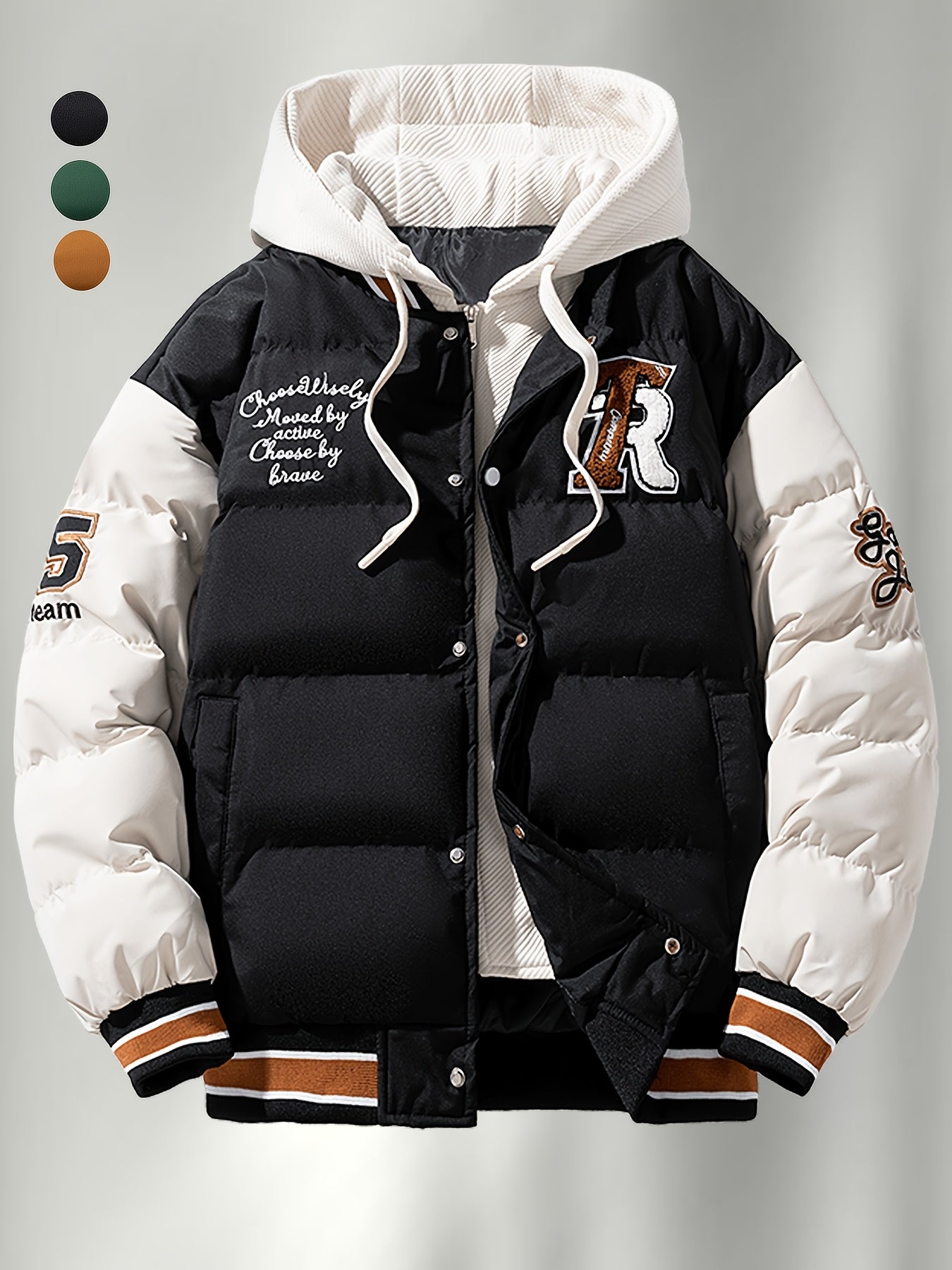 Chaqueta de Invierno para Hombre Dos en 1 con Cierre Completo y Cuello Con Capucha - Ropa Térmica Pesada, Abrigo Largo Entallado al 100% Zippeable