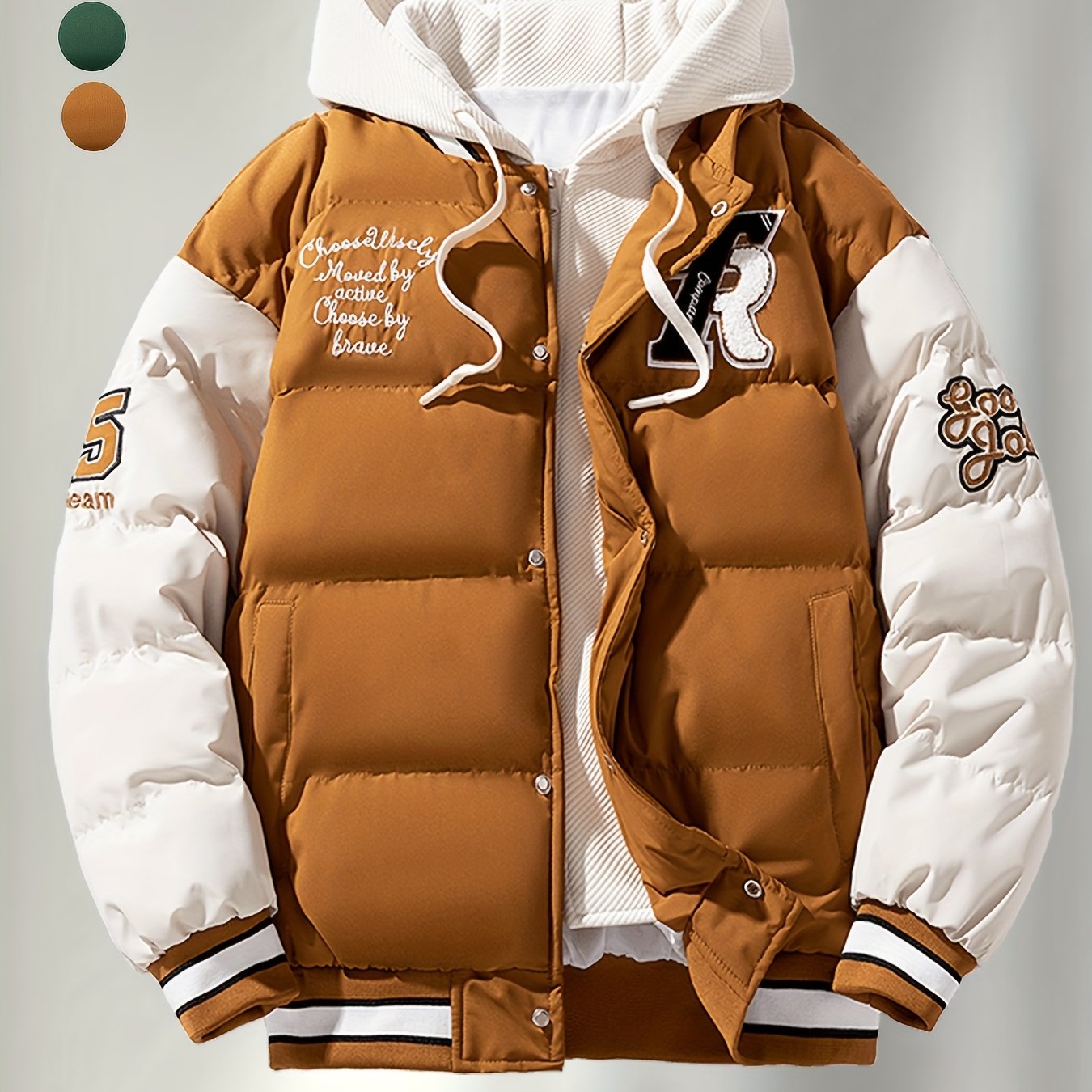 Chaqueta de Invierno para Hombre Dos en 1 con Cierre Completo y Cuello Con Capucha - Ropa Térmica Pesada, Abrigo Largo Entallado al 100% Zippeable