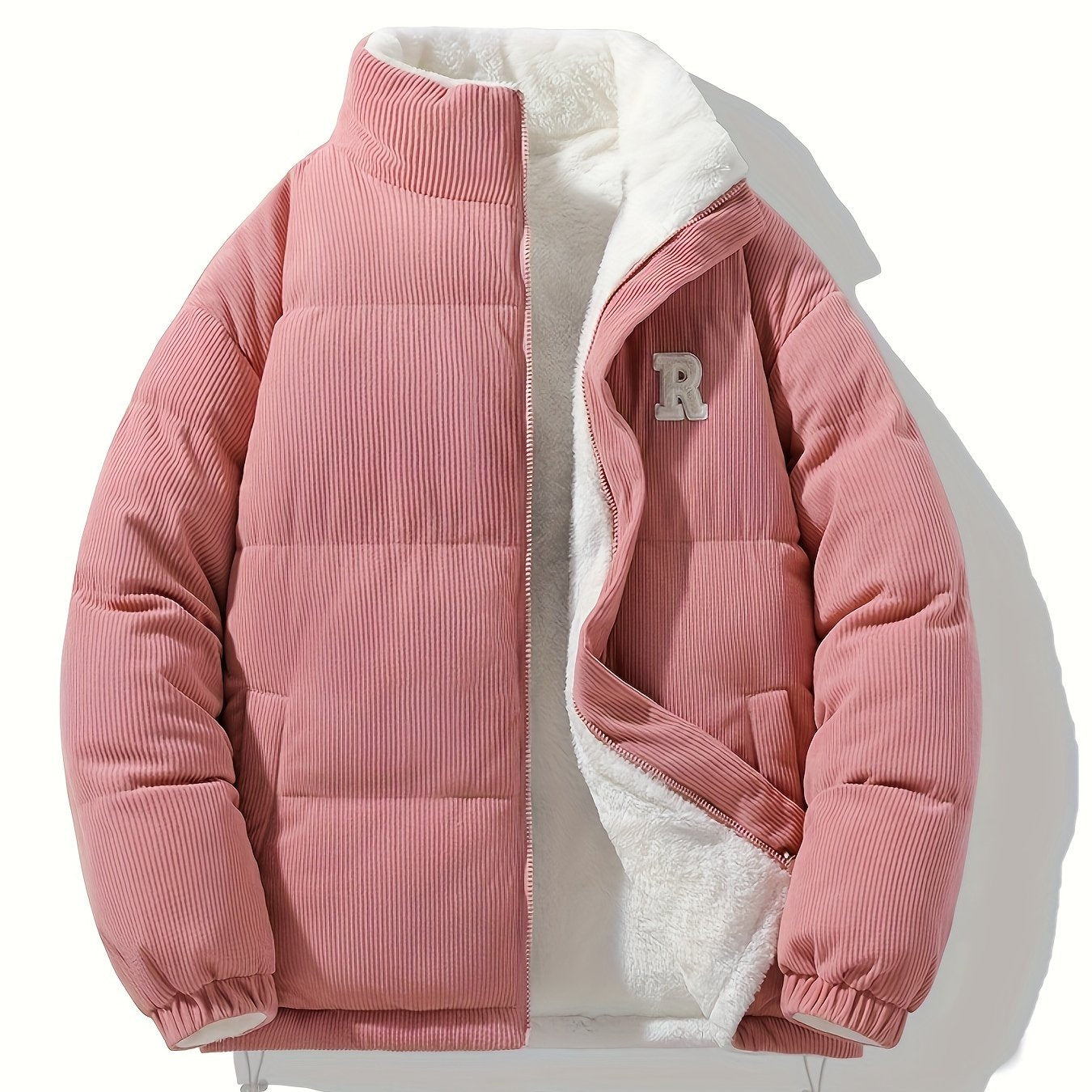 Chaqueta Reversible de Cuello Alto , Unisex y Versátil, Con Bajo y Puños Elásticos, Cuello Alto Estructurado, Diseño Moderno y Único,