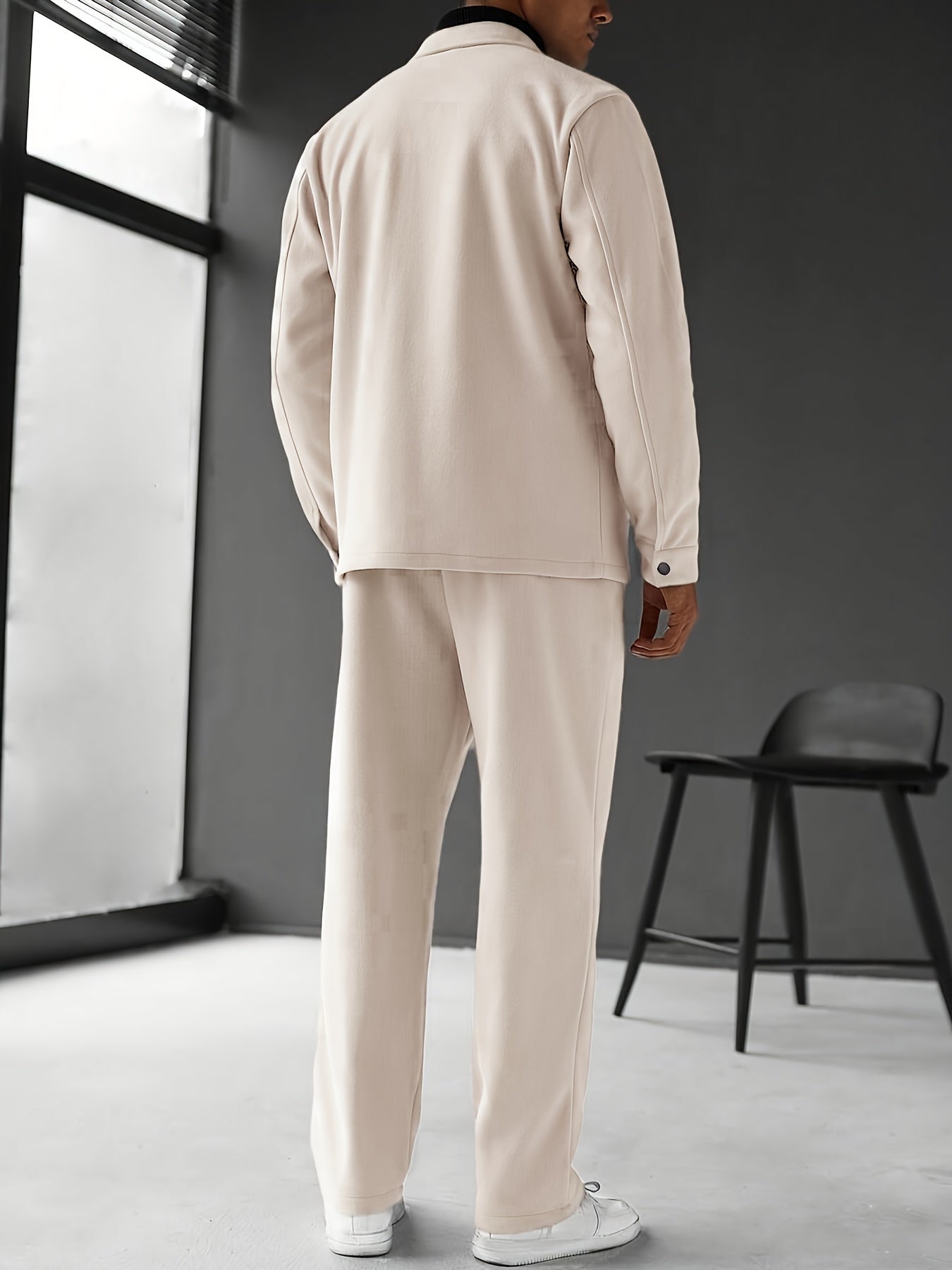 Traje Deportivo Casual para Hombre - Camiseta de Manga Larga y Pantalones con Bolsillos