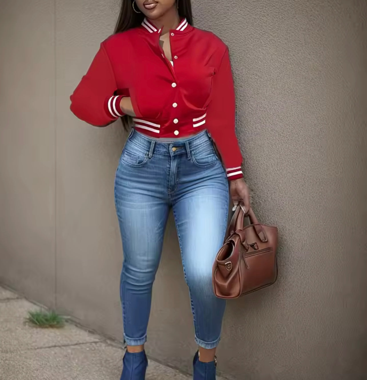 Veste de baseball à simple boutonnage pour femme printemps et automne, veste de couleur unie, style européen et américain