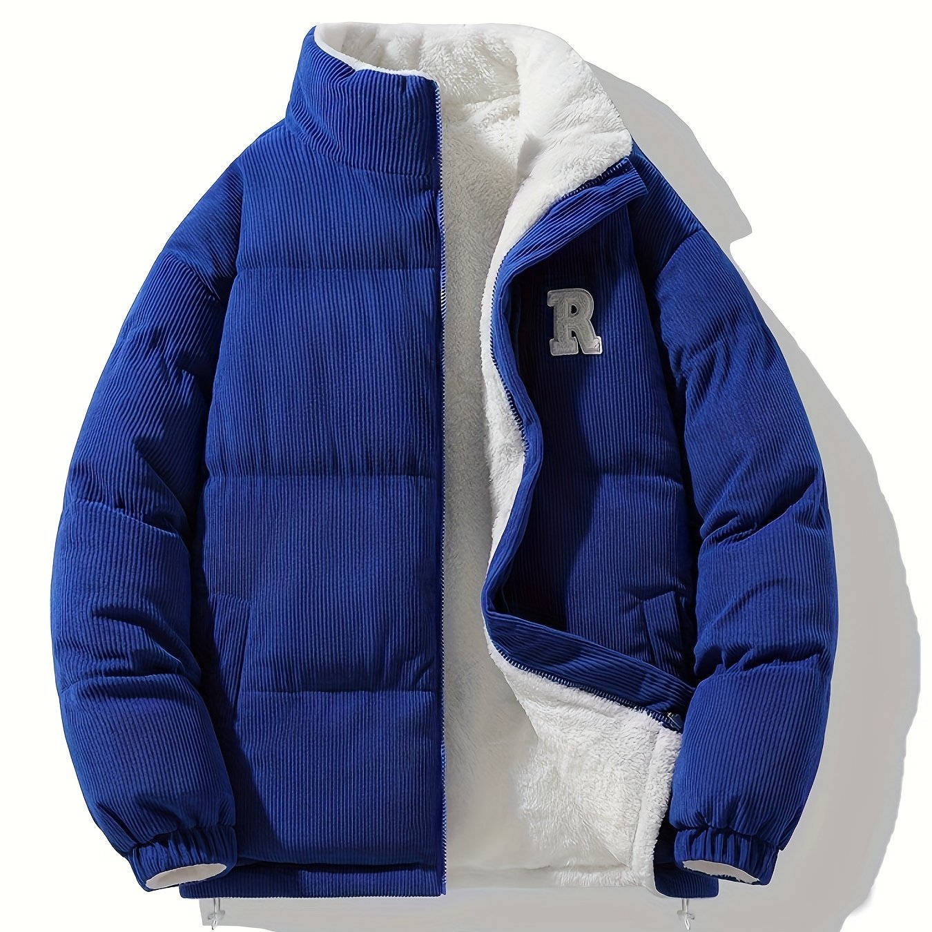 Chaqueta Reversible de Cuello Alto , Unisex y Versátil, Con Bajo y Puños Elásticos, Cuello Alto Estructurado, Diseño Moderno y Único,