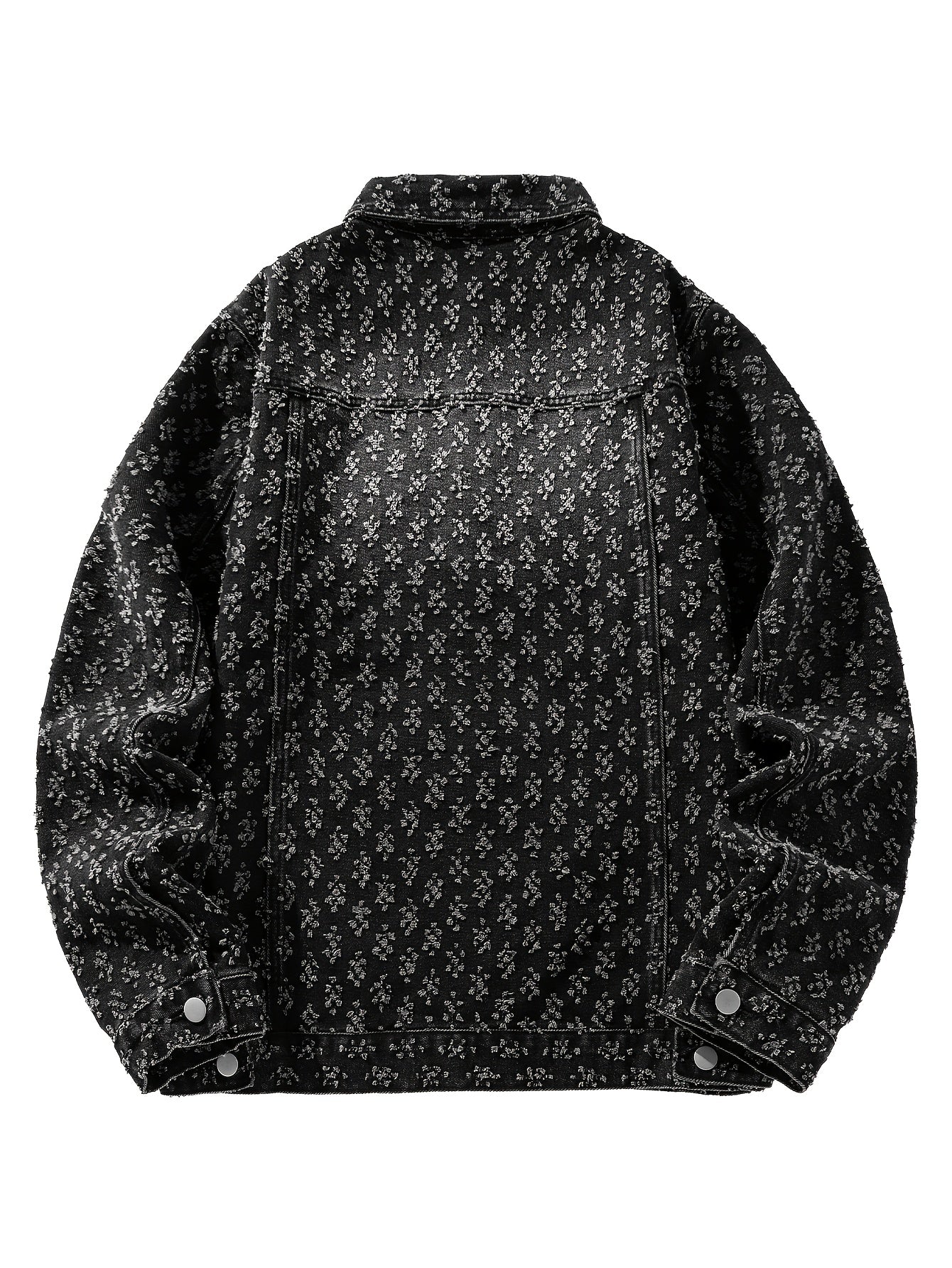 Chaqueta de Denim para Hombre con Cuello Vuelto, Diseño Rasgado y Lavada Nueva - Casual Versátil