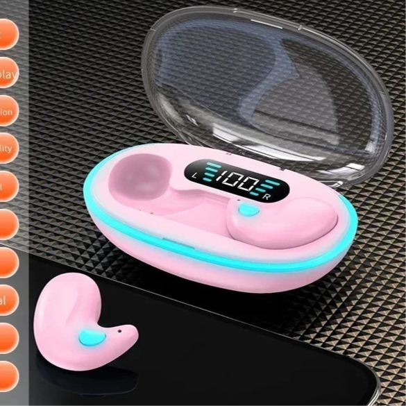 Auriculares inalámbricos X55 para dormir, miniauriculares para el trabajo, TWS, Bluetooth, estéreo, ocultos, con micrófono, llamadas HD, resistentes al agua