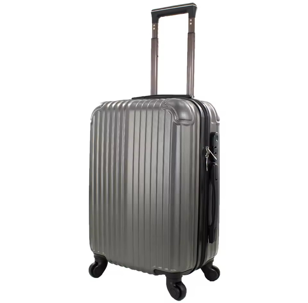 Maleta Avión Equipaje de Mano Viaje Cabina Trolley ABS Rígida 4 Ruedas Maleta de cabina rigida con asa telescopica 55x35x20CM