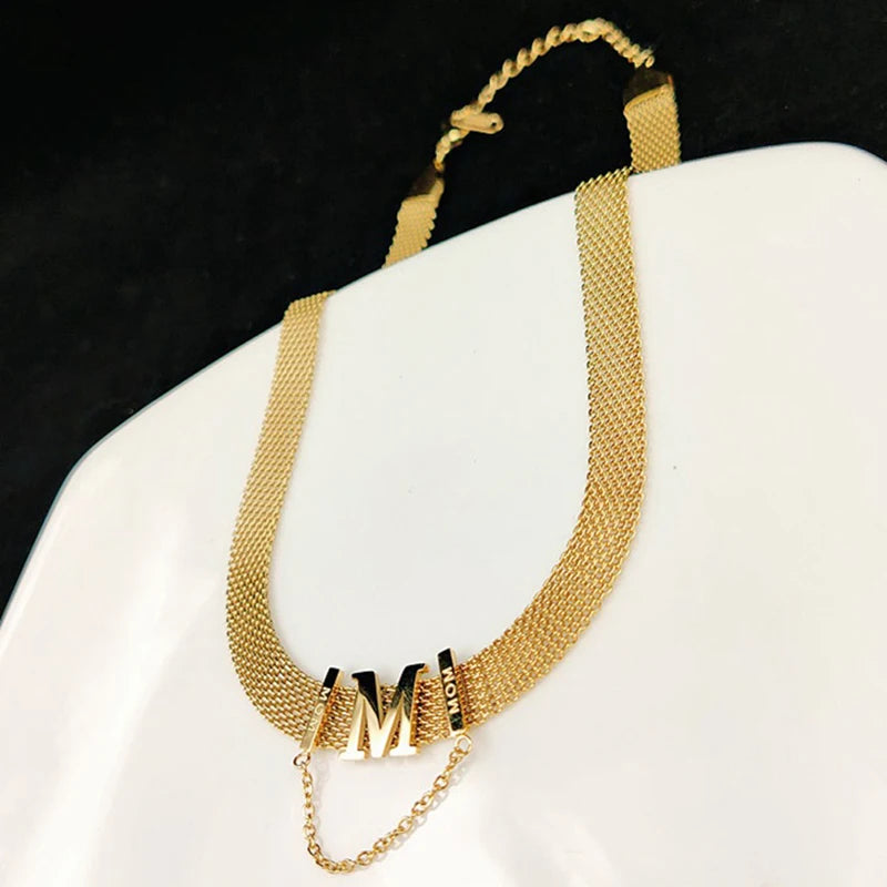 Collar corto de acero ajustable, estilo creativo, ideal como regalo de cumpleaños o fiesta