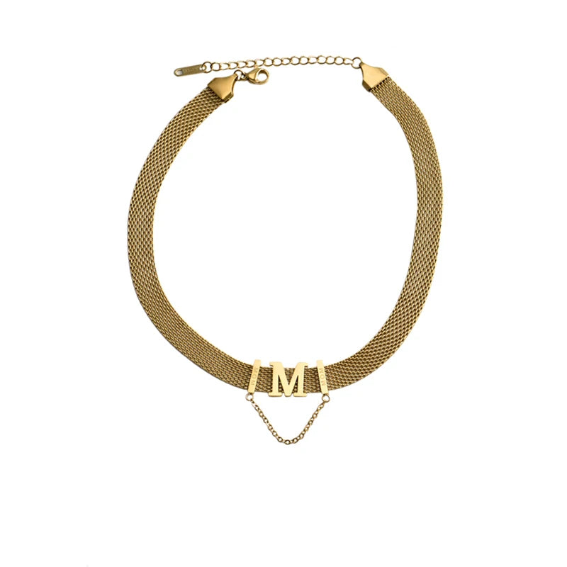 Collar corto de acero ajustable, estilo creativo, ideal como regalo de cumpleaños o fiesta