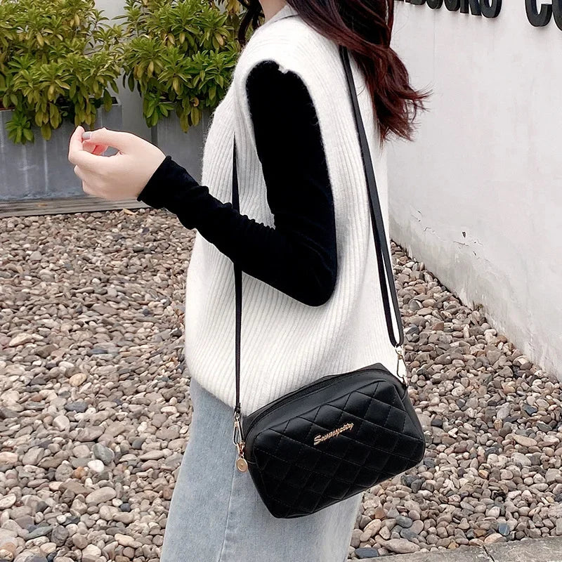 Bolso pequeño con borlas para mujer, bolso con bordado de hombro para mujer, bolso cruzado con cadena a la moda para mujer.