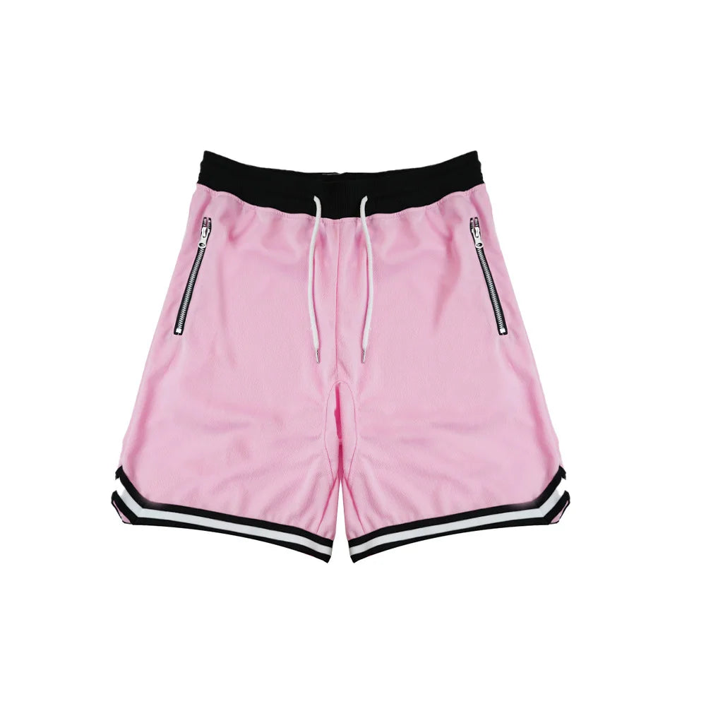 Pantalones cortos deportivos de baloncesto para hombre, de malla, de secado rápido, para gimnasio, para verano, para correr, informales, transpirables.