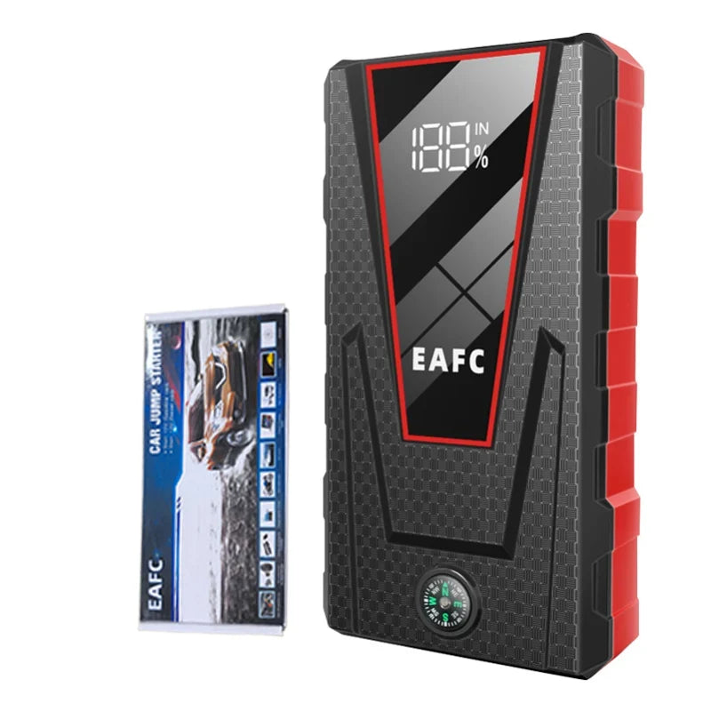 Arrancador de batería portátil para coche EAFC de 12 V, cargador de refuerzo, dispositivo de arranque, iluminación de emergencia automática