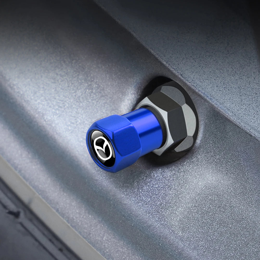 4 tapas de válvulas de neumáticos de aleación de aluminio para Mazda CX-3 BK CX-5 MS Speed 5 6 2 3 CX30 MX-5.