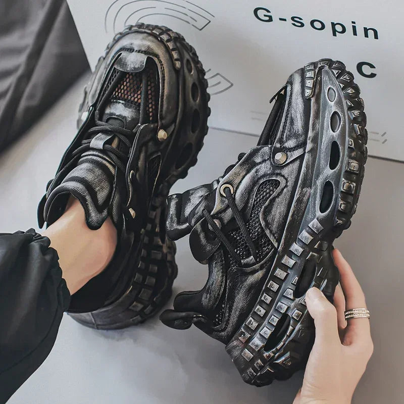 zapatos casuales retro para hombre, cómodos de uso universal,tambien a prueba de golpes para correr al aire libre, entrenamiento físico, zapatillas deportivas