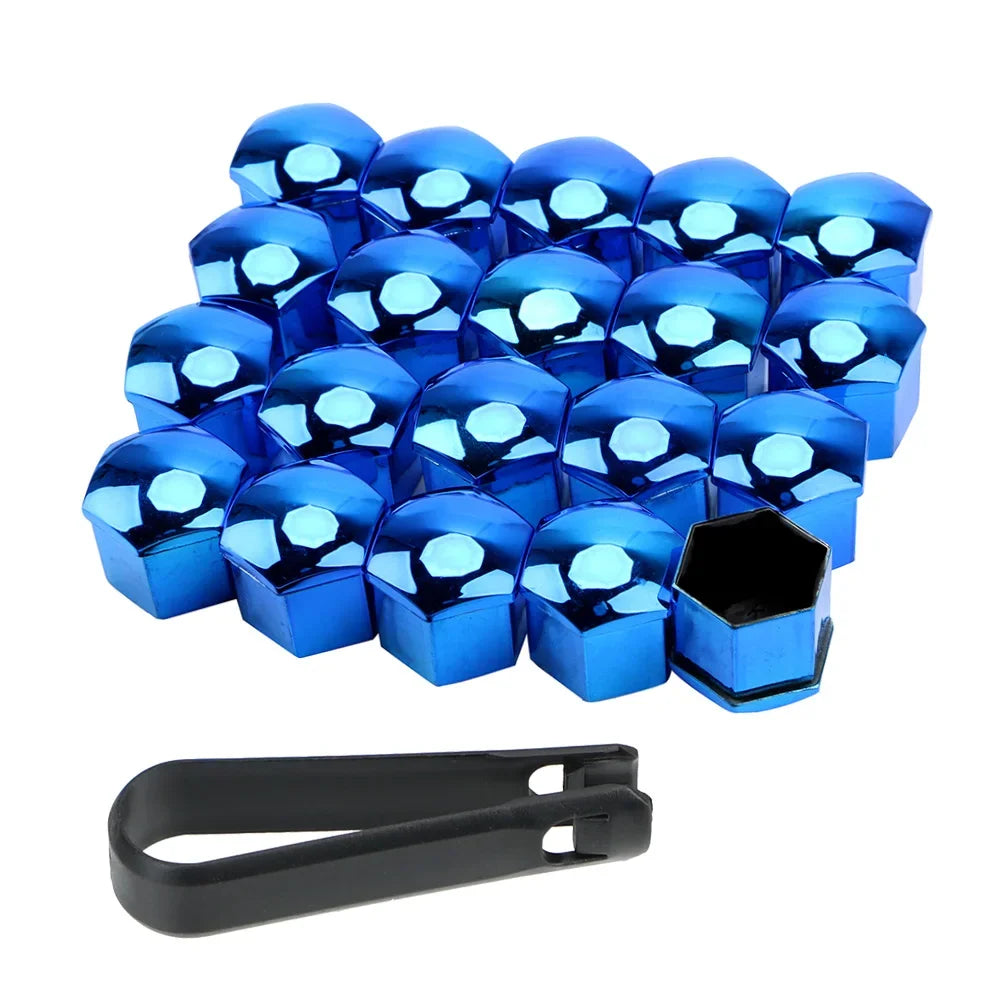 20 unidades Tapas protectoras para tuercas de rueda de coche, 17/19/21 mm, antioxidantes,( Mira que llave coge tu tuerca antes de comprar )