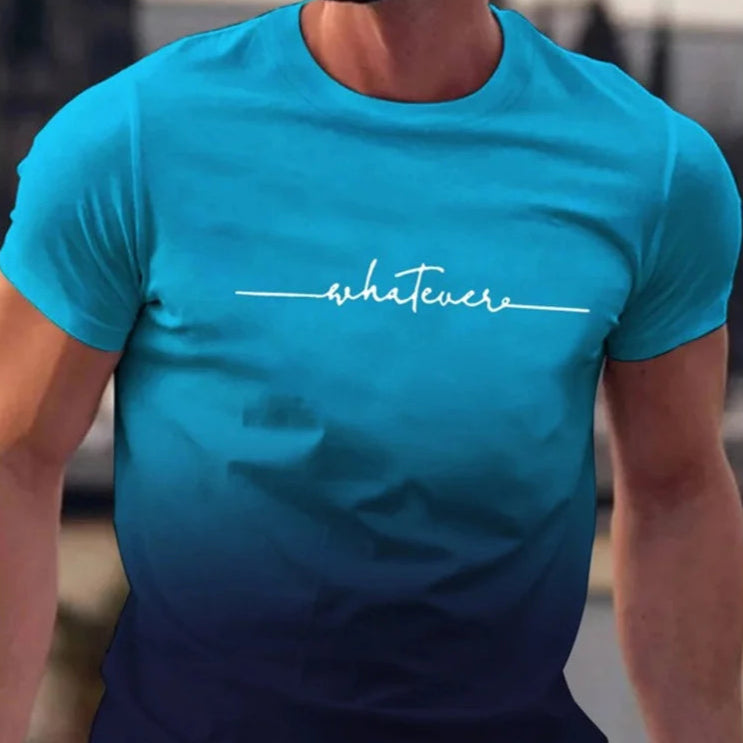 Camiseta de moda de verano con estampado para hombre