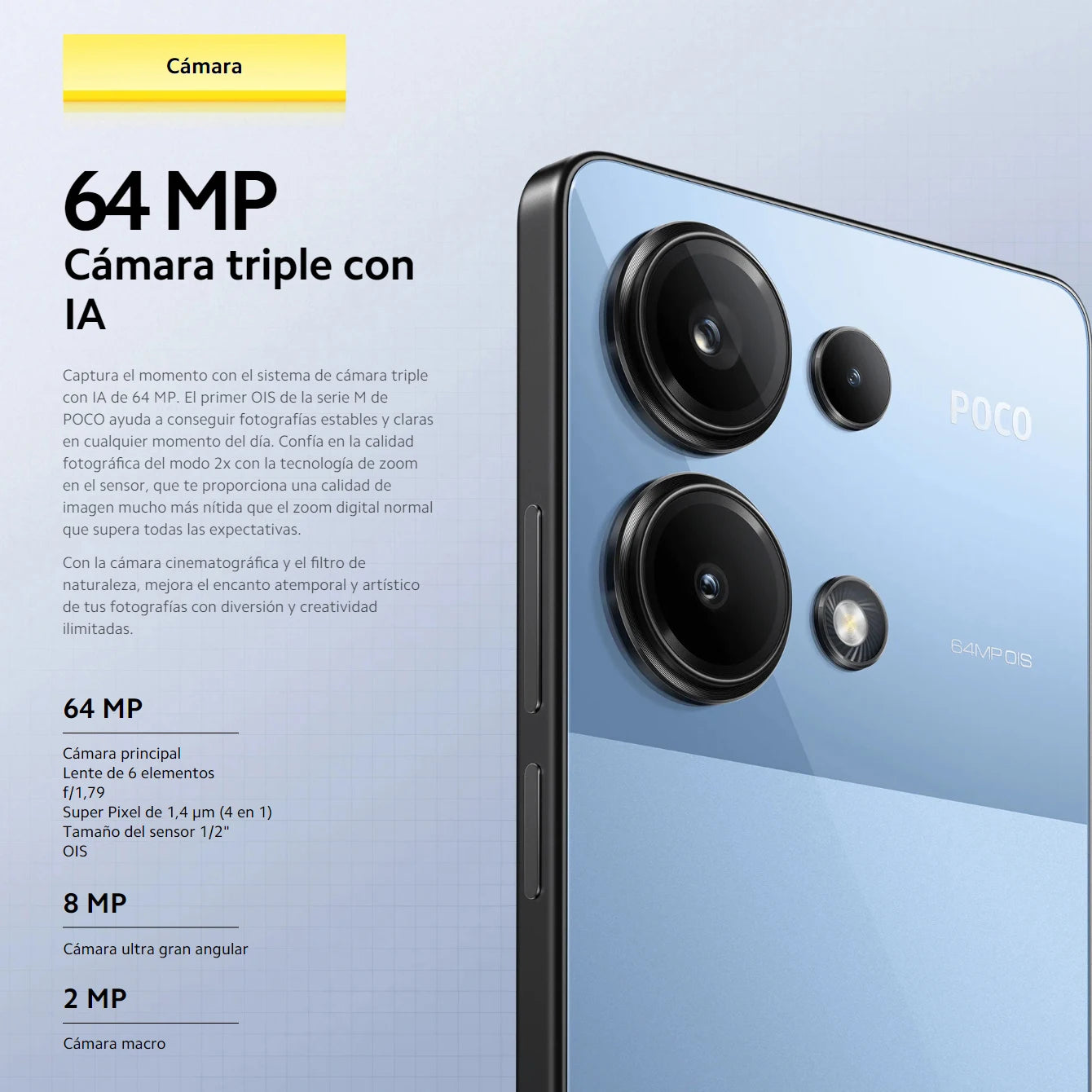 Teléfono móvil Xiaomi POCO M6 Pro 4G con 8 GB/256 GB, 12 GB/512 GB, NFC, cargador UE, versión global