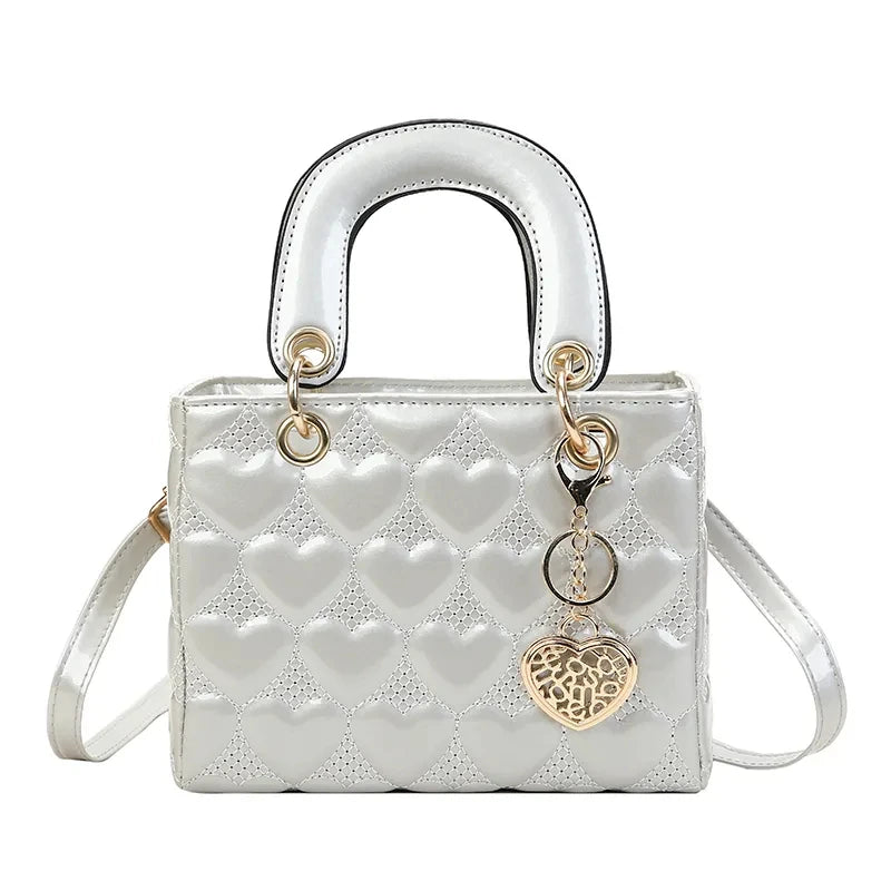 Bolso de mano para mujer, de alta calidad, a la moda, clásico, acolchado, con asa cuadrada, bandolera de hombro.