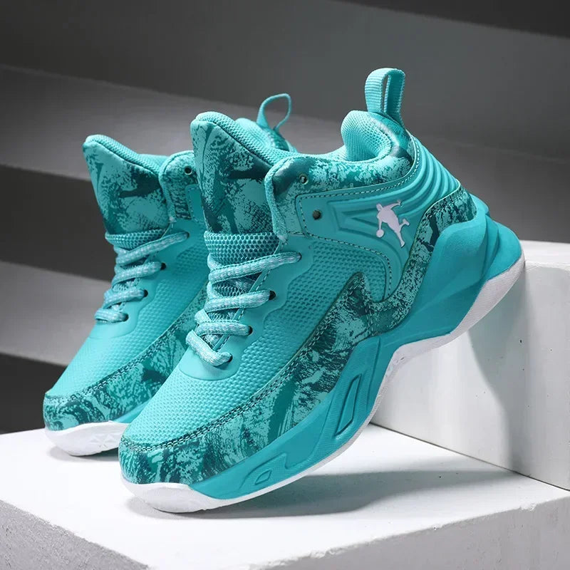 Nuevas zapatillas de baloncesto de marca para niños, suela gruesa, antideslizantes, zapatillas deportivas para niños, zapatillas de baloncesto para niños.