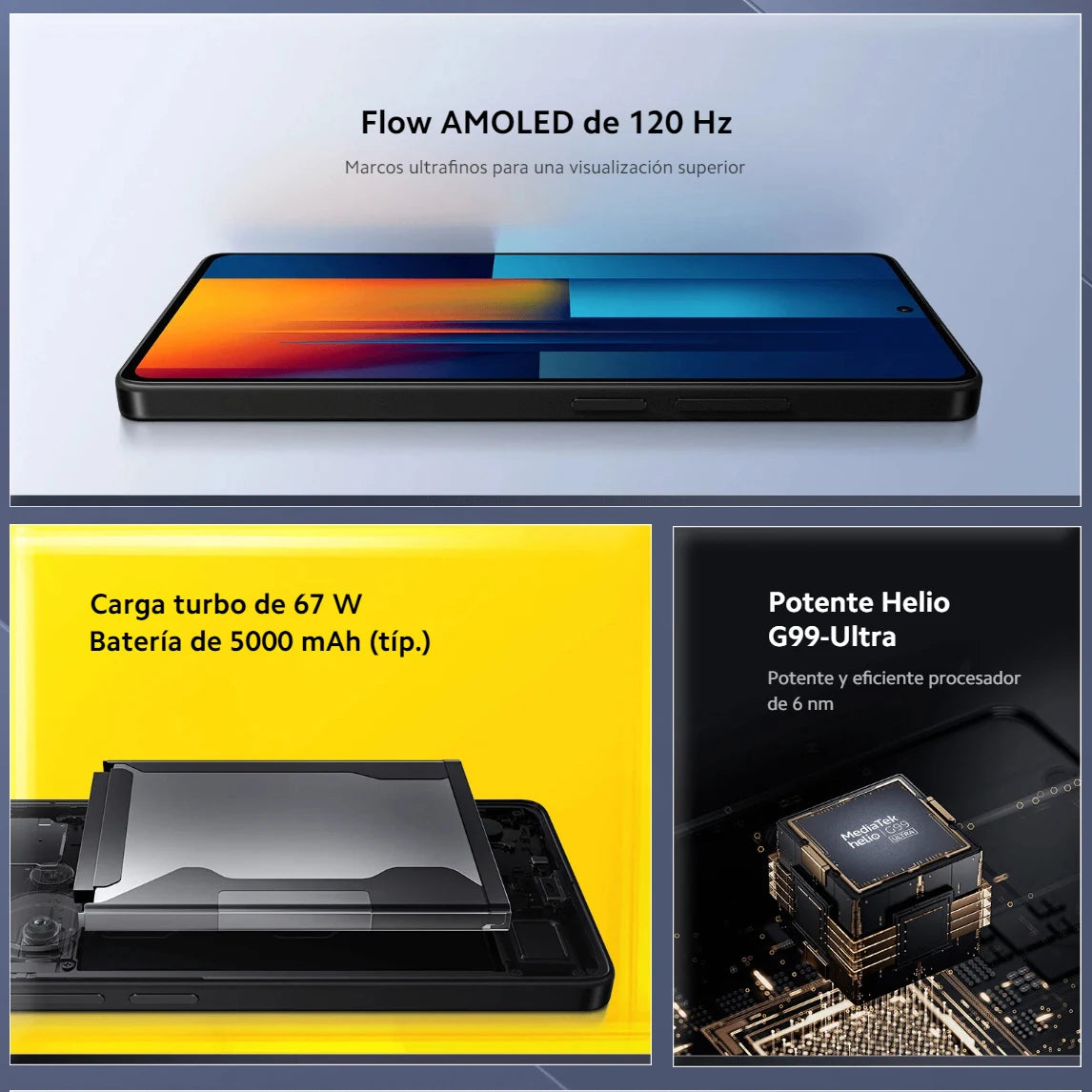 Teléfono móvil Xiaomi POCO M6 Pro 4G con 8 GB/256 GB, 12 GB/512 GB, NFC, cargador UE, versión global