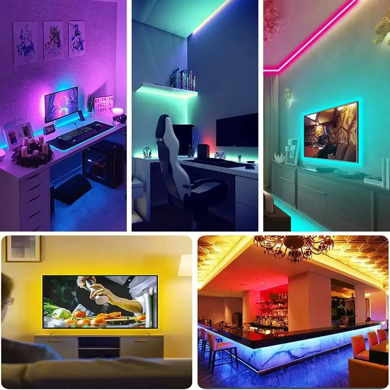 Tira de luces LED para TV con control de 3 teclas, USB, 5 V, cinta flexible para retroiluminación de TV, decoración para fiestas en casa