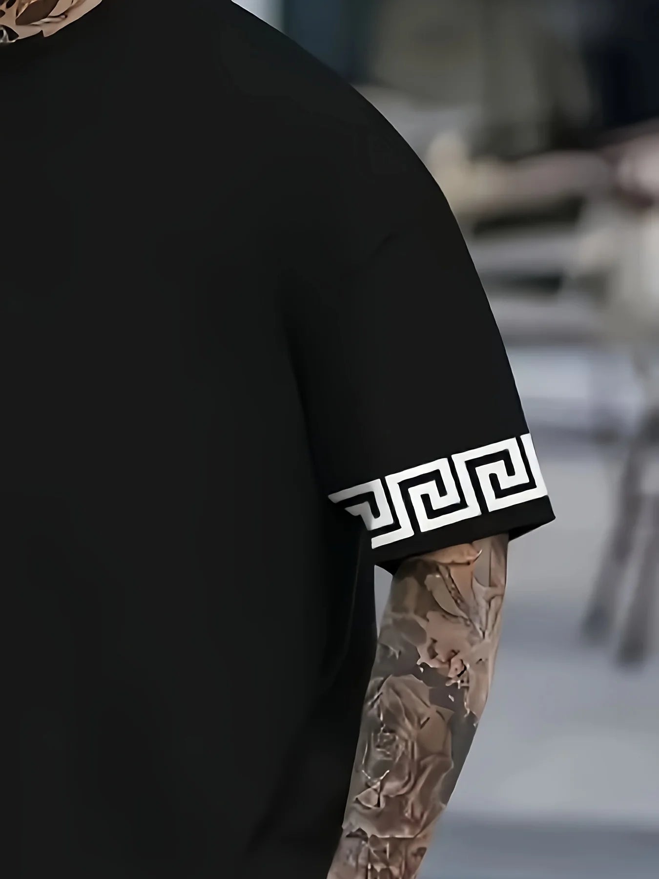 Verano nuevo traje de hombre estampado conjunto de mangas cortas y pantalones cortos para hombre Camiseta casual de verano para uso diario para hombre