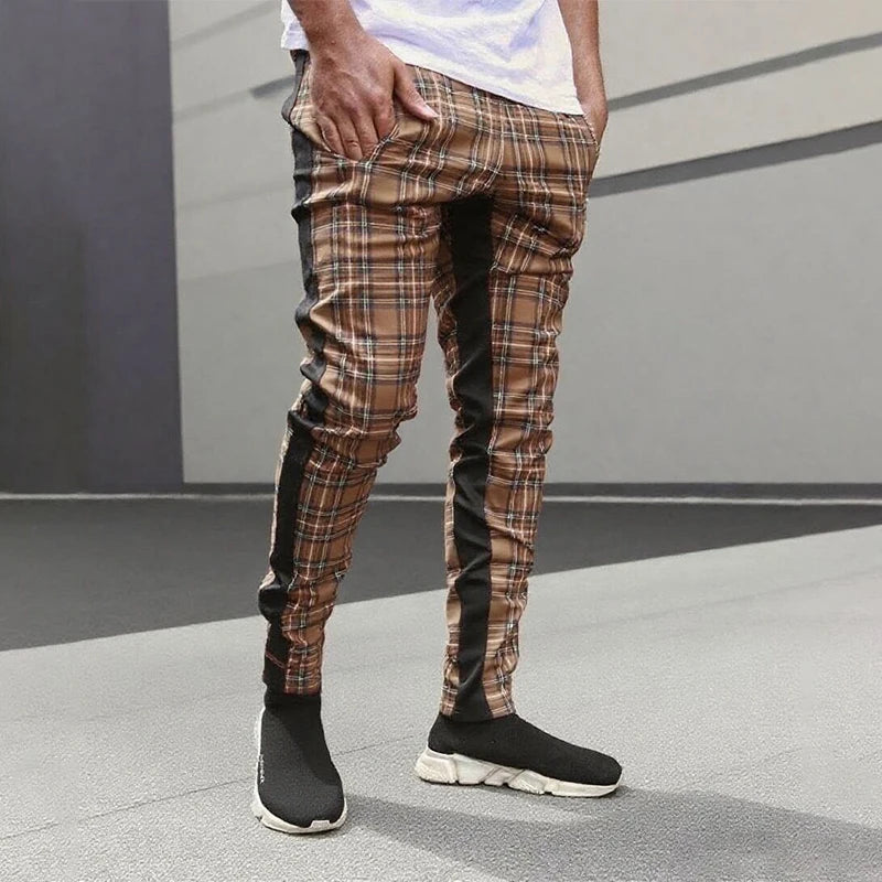 pantalones informales, para hombre, pantalones de chándal, pantalones de chándal ajustados