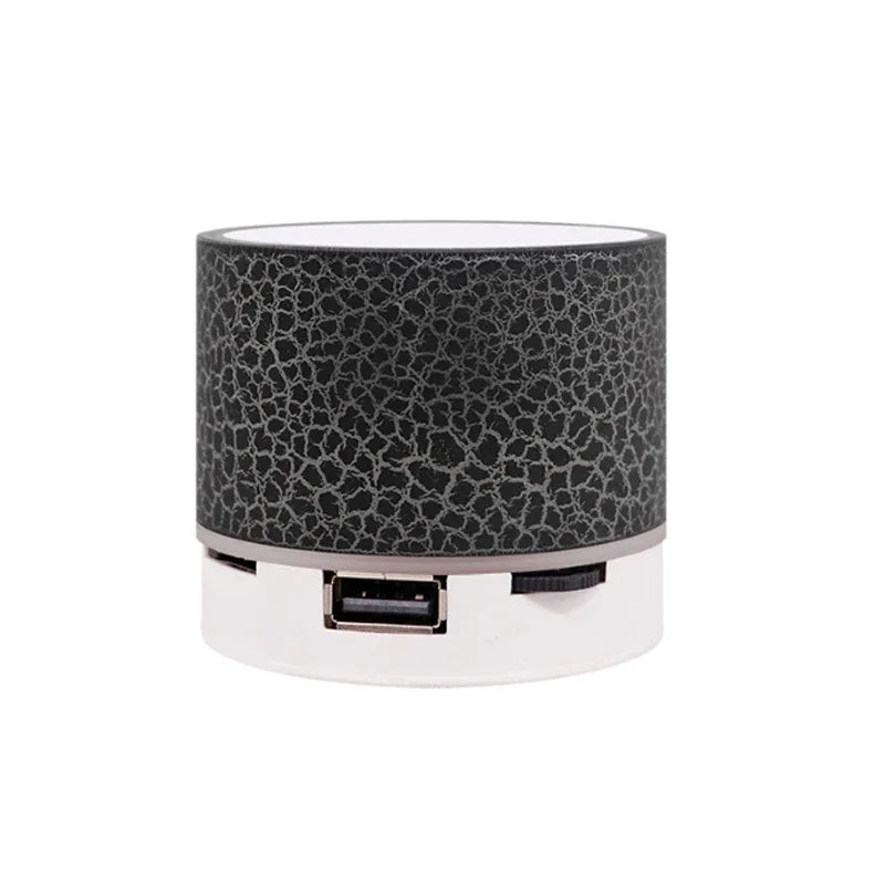 Altavoz inalámbrico mini con Bluetooth, altavoz portátil con subwoofer enchufable, sonido y luz LED, regalo, novedad de 2024