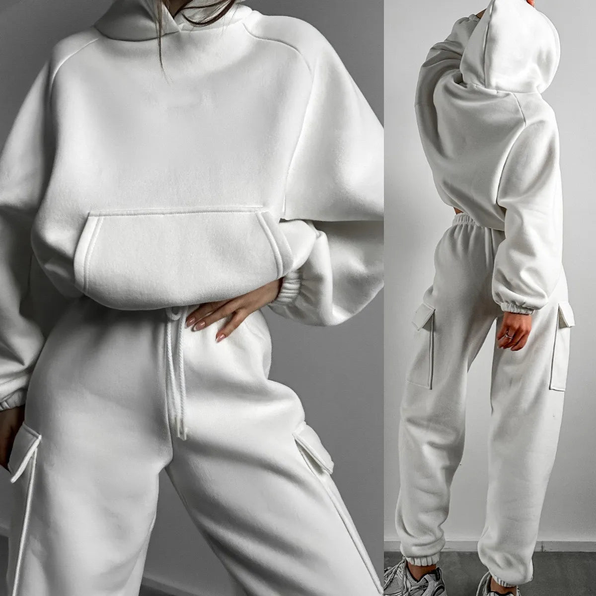 Ensemble sweat à capuche et pantalon pour femme, ensemble 2 pièces, vêtements pour femmes
