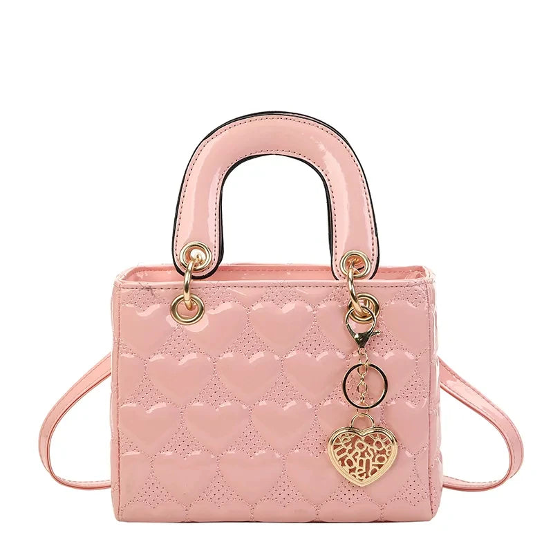 Bolso de mano para mujer, de alta calidad, a la moda, clásico, acolchado, con asa cuadrada, bandolera de hombro.