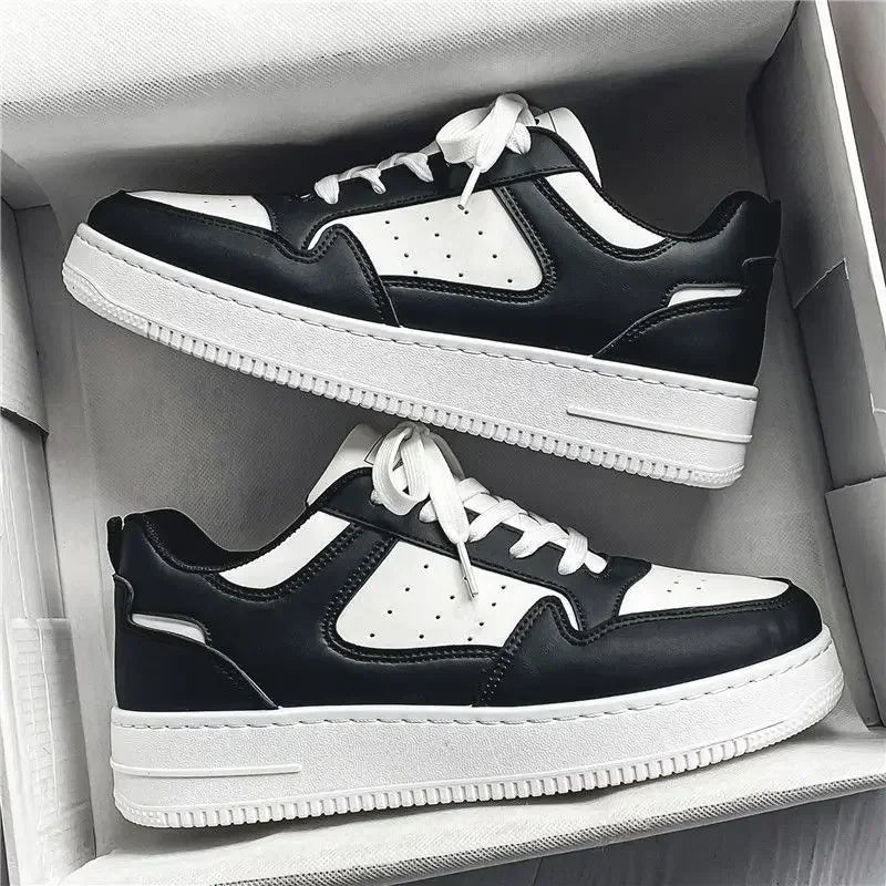 Zapatos de plataforma aireadores para hombre, de moda, a juego, con plataforma blanca, deportivos, informales, de moda