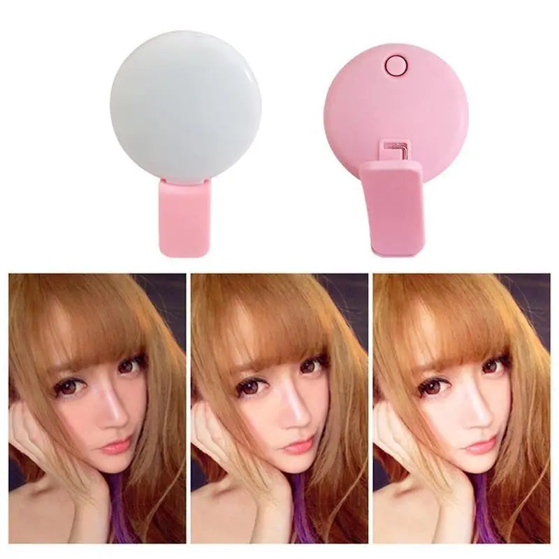 Mini luz LED para selfies, lámpara portátil para selfies en teléfono móvil, luz con clip para selfies, luz de relleno con clip para fotografía, accesorios