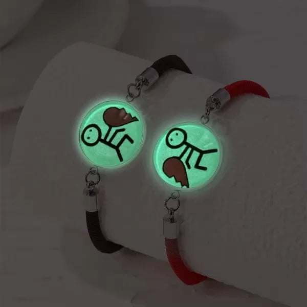 Juego de 2 pulseras de acero inoxidable para parejas, para mujer, amante, sol luminoso, luna, cuerda, amuleto, amistad, novia, fiesta, joyería, regalo