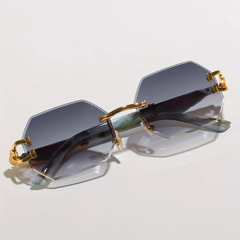 Gafas deportivas con estampado geométrico de leopardo para mujer, montura compuesta ligera y duradera, gafas de moda urbana