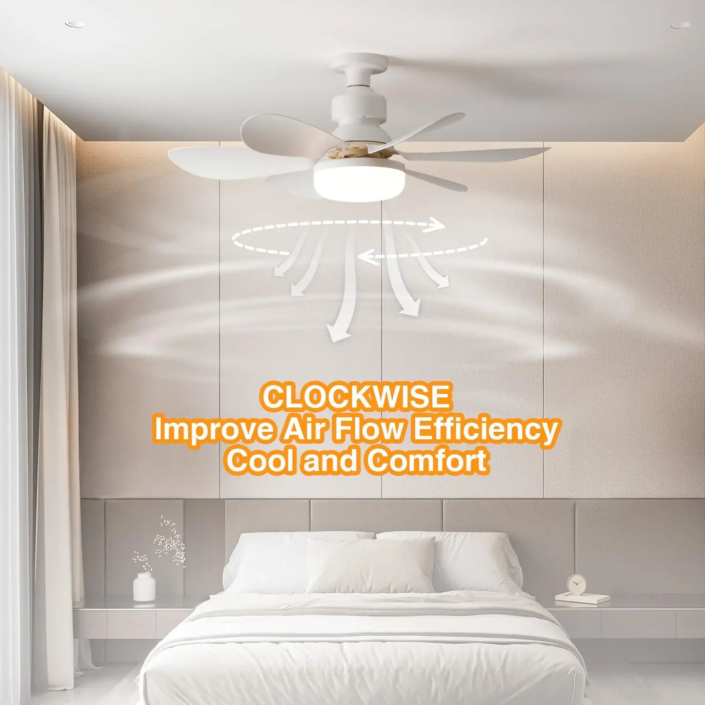 Ventilador de techo LED con control remoto para atenuación, adecuado para sala de estar, estudio, uso doméstico