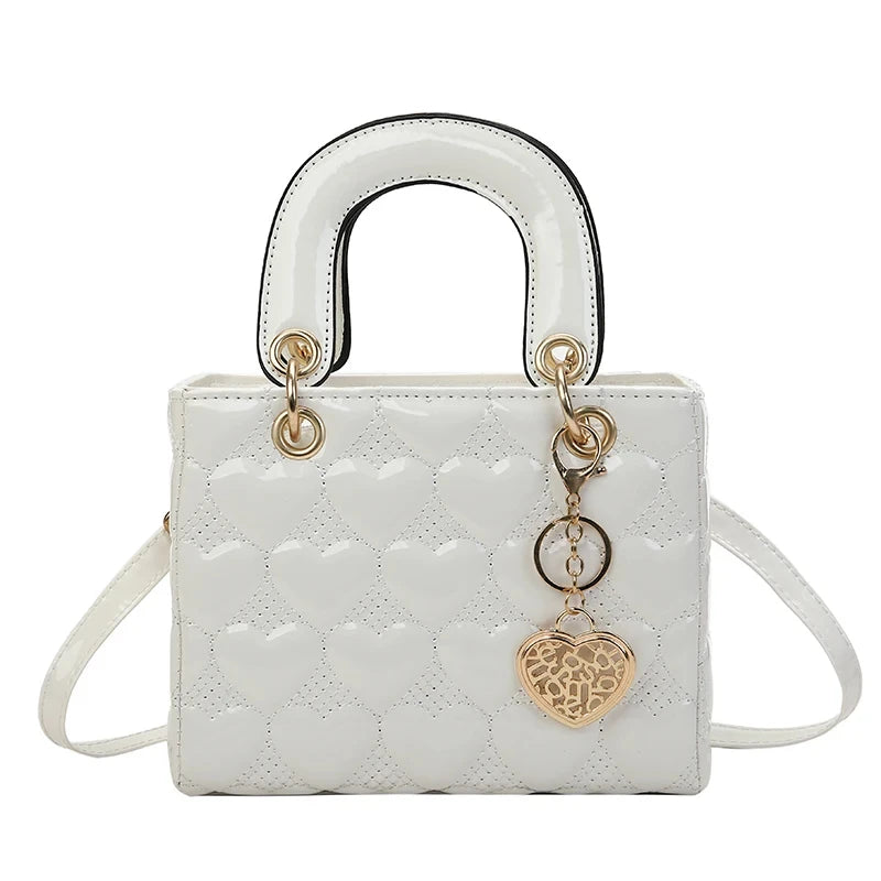 Bolso de mano para mujer, de alta calidad, a la moda, clásico, acolchado, con asa cuadrada, bandolera de hombro.