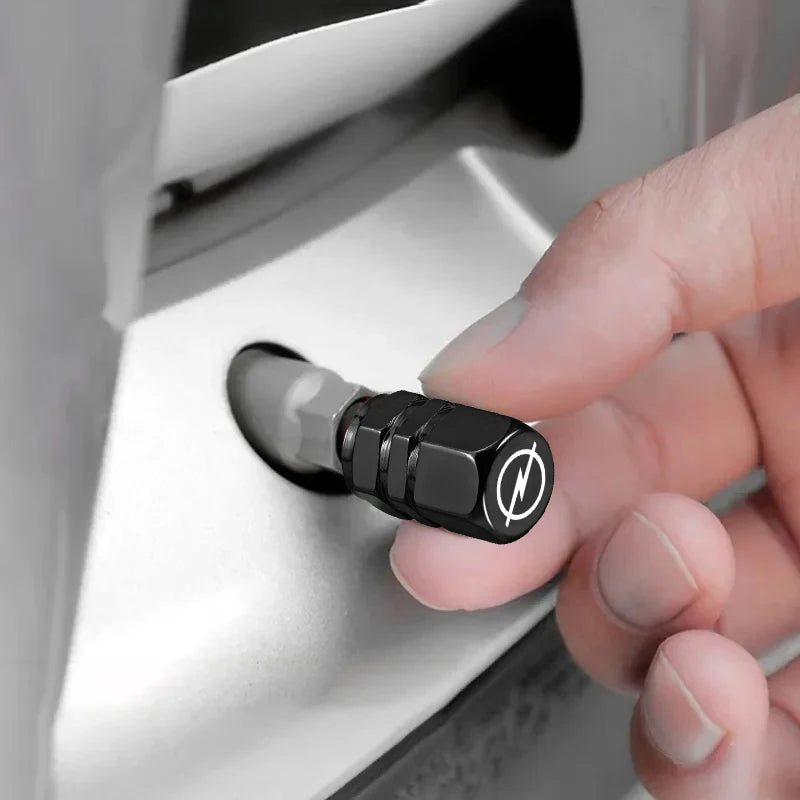 4 cubiertas de válvula de metal para neumáticos de automóvil, antifugas, decorativas para Opel Corsa D, Astra, Insignia, Mokka, Adam Combo