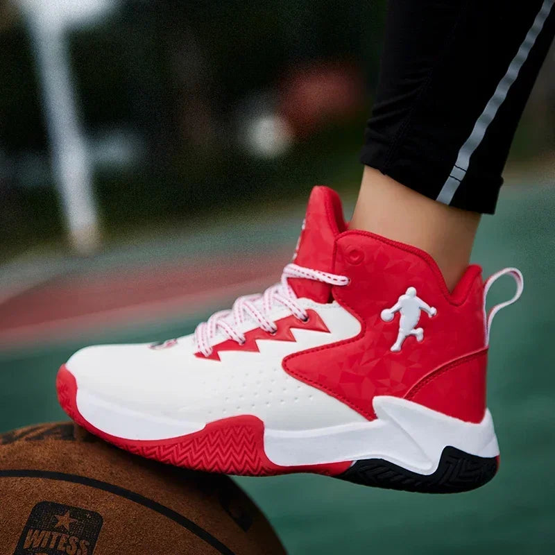 Zapatillas de baloncesto para niños, niñas y adolescentes transpirables, antideslizantes, con cordones, para entrenamiento en interiores y exteriores, zapatillas de tenis