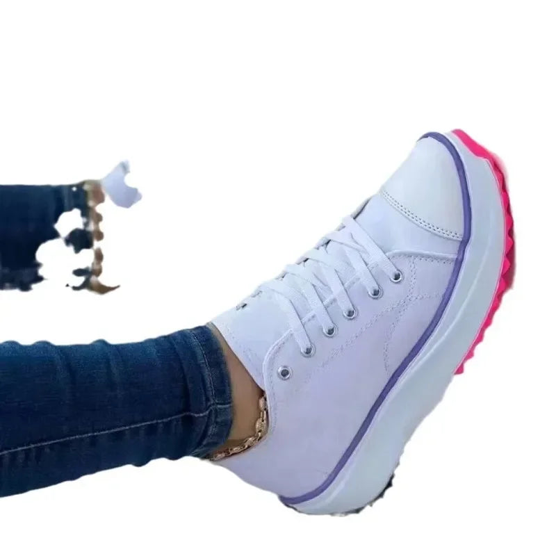 Zapatos casuales nuevos para mujer, de lona, con cabeza redonda, color liso, de caña baja y talla grande, para otoño y verano