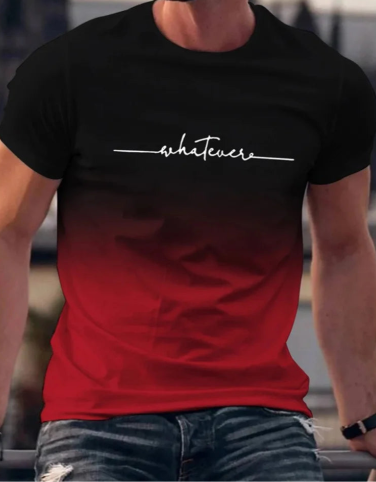 Camiseta de moda de verano con estampado para hombre