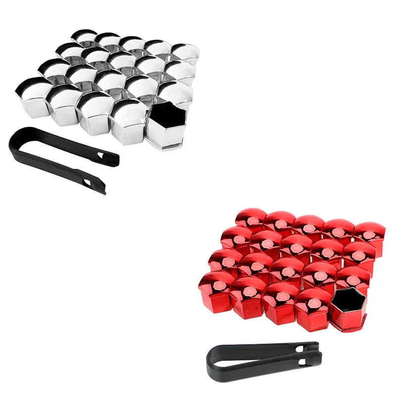 20 unidades Tapas protectoras para tuercas de rueda de coche, 17/19/21 mm, antioxidantes,( Mira que llave coge tu tuerca antes de comprar )