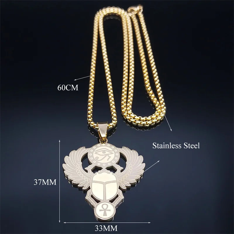 Collar con símbolo elegante de acero inoxidable