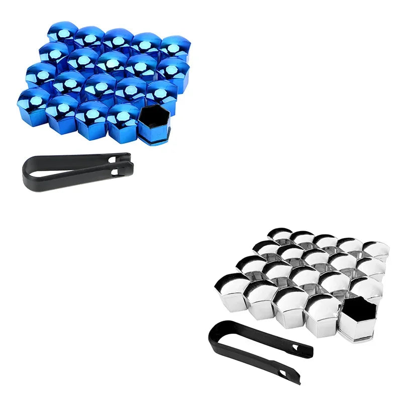 20 unidades Tapas protectoras para tuercas de rueda de coche, 17/19/21 mm, antioxidantes,( Mira que llave coge tu tuerca antes de comprar )