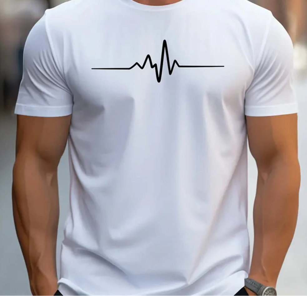 Camiseta de moda de verano con estampado para hombre