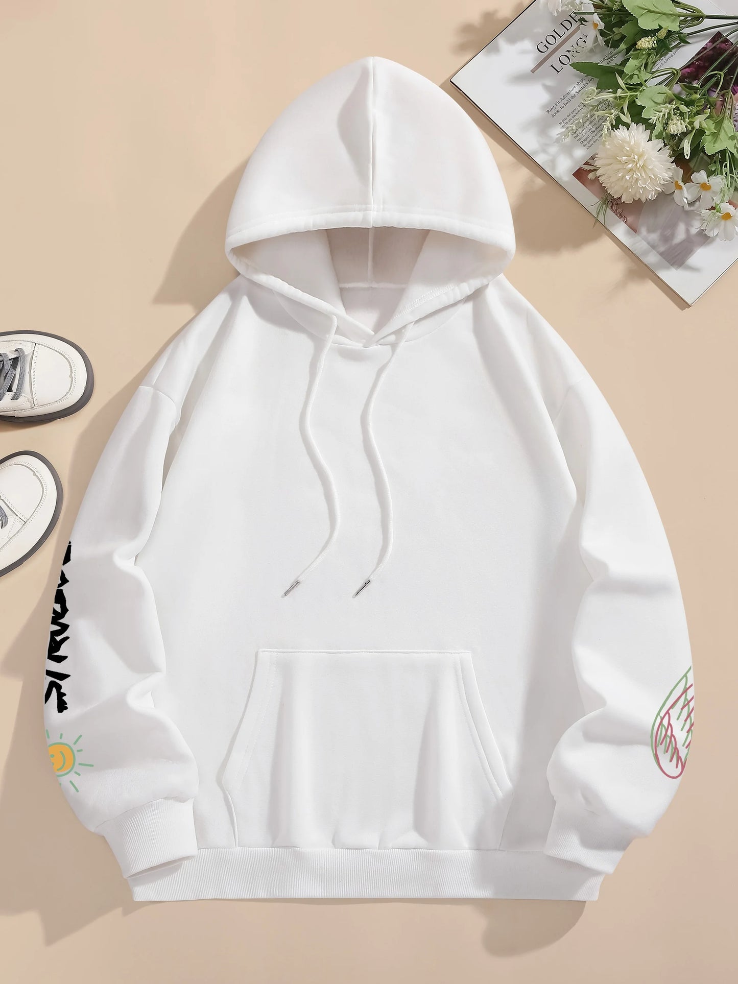 Sudaderas de calle para mujer, sudaderas con estampado, Jersey con cuello redondo, Tops cálidos de lana para mujer
