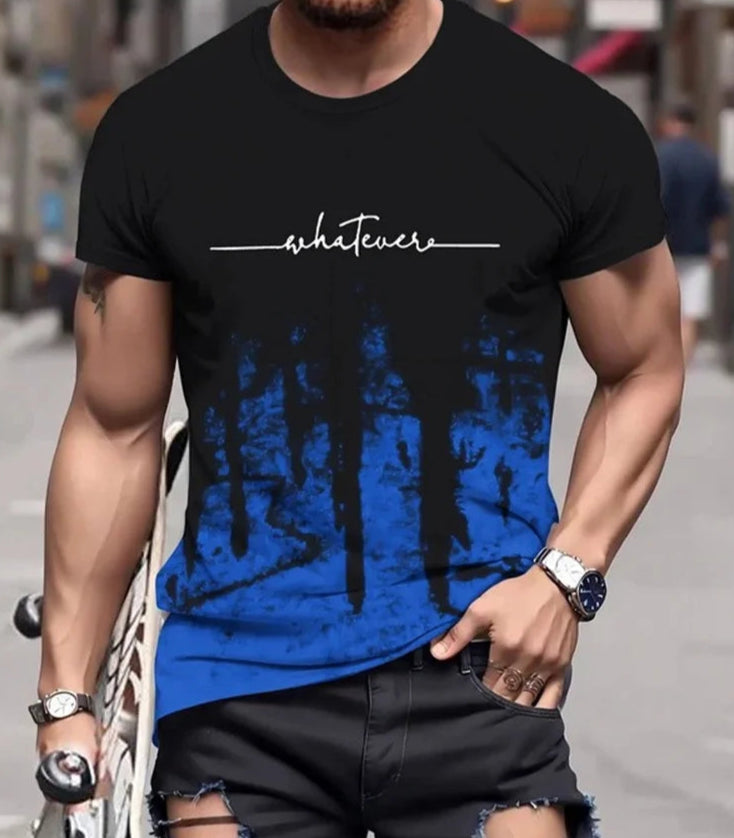 Camiseta de moda de verano con estampado para hombre