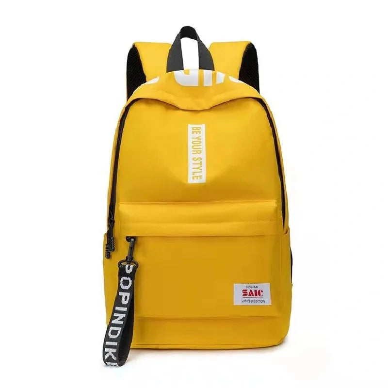 Mochila de tendencia de moda para hombres y mujeres, mochila para estudiantes de secundaria, mochila de gran capacidad