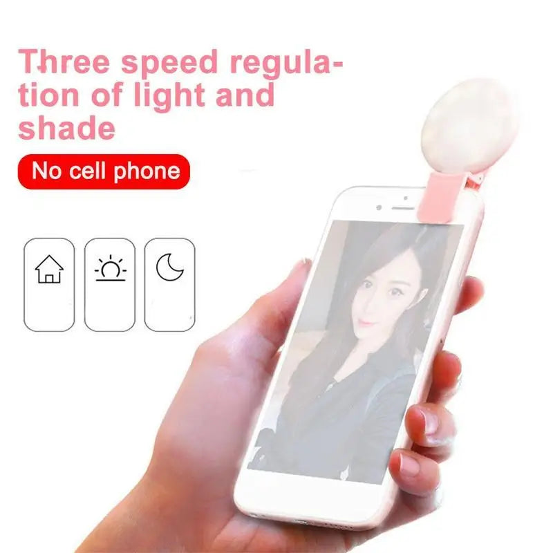 Mini luz LED para selfies, lámpara portátil para selfies en teléfono móvil, luz con clip para selfies, luz de relleno con clip para fotografía, accesorios