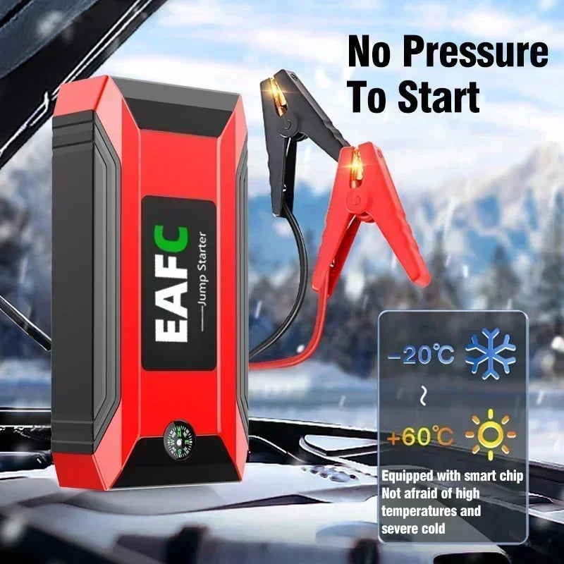 Arrancador de batería portátil para coche EAFC de 12 V, cargador de refuerzo, dispositivo de arranque, iluminación de emergencia automática