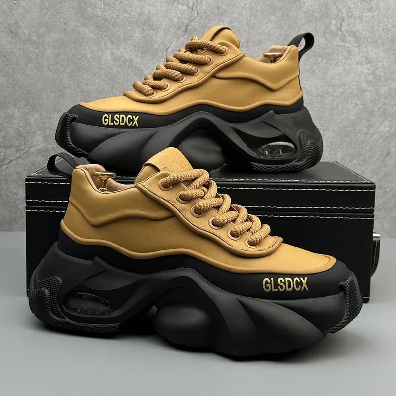 Zapatos de diseñador para hombre, zapatillas cómodas de plataforma gruesa para hombre